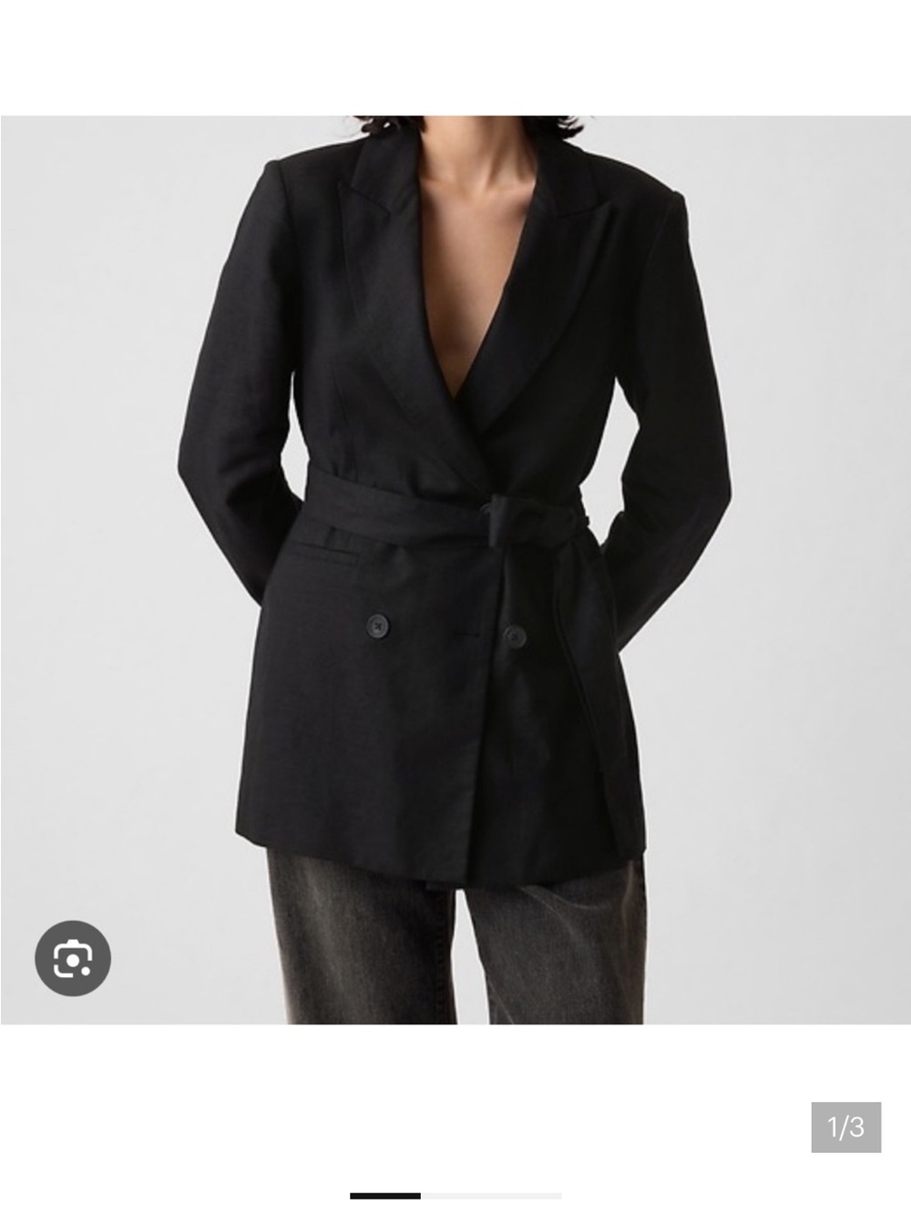 NWT Gap Linen Blend, belted blazer, size L